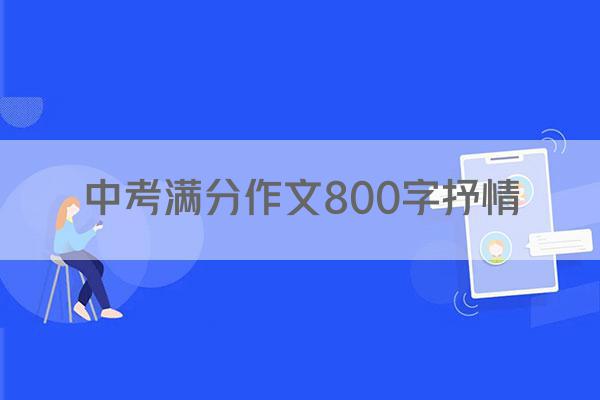 中考满分作文800字抒情