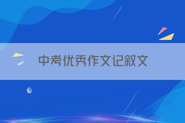 中考优秀作文记叙文