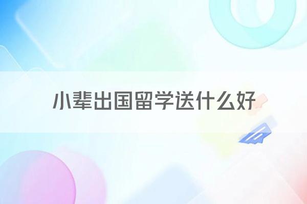 小辈出国留学送什么好