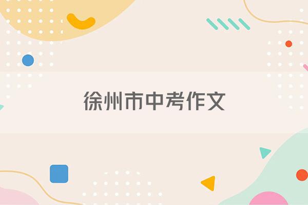 徐州市中考作文