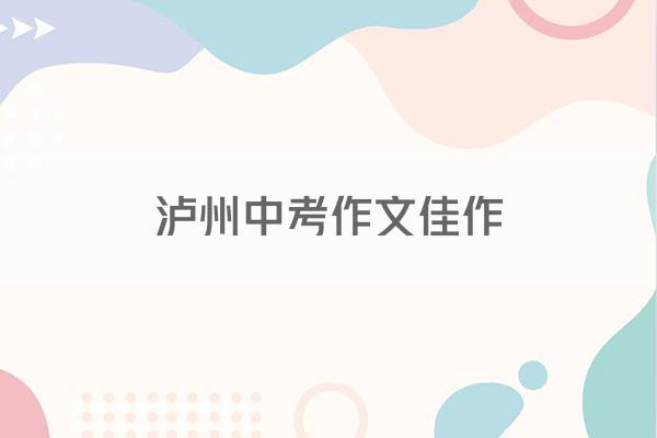 泸州中考作文佳作