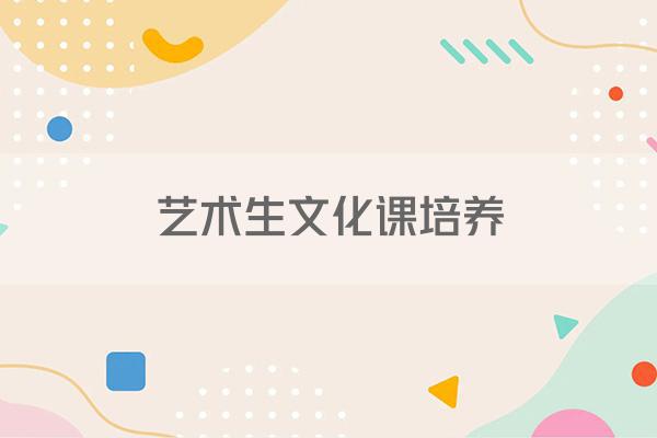 艺术生文化课培养