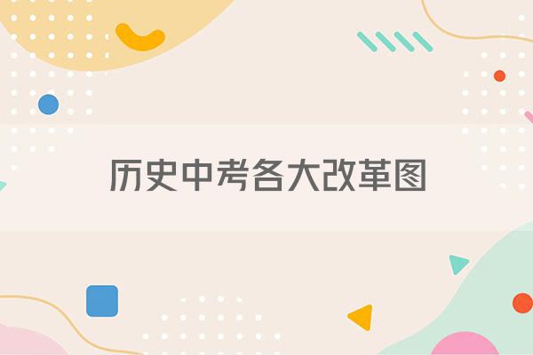 历史中考各大改革图
