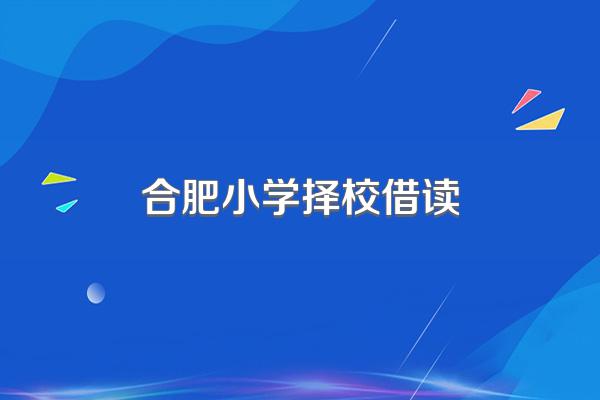 合肥小学择校借读