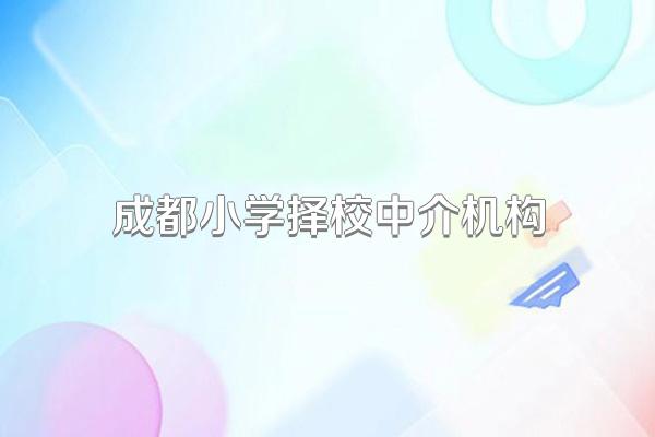 成都小学择校中介机构