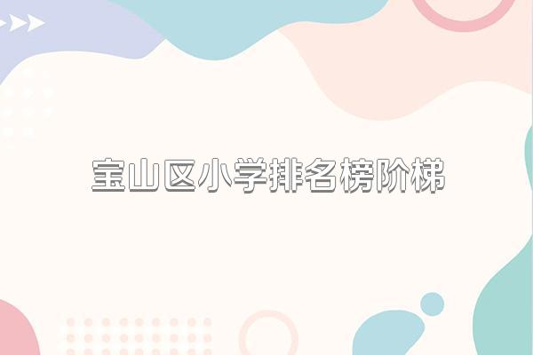 宝山区小学排名榜阶梯