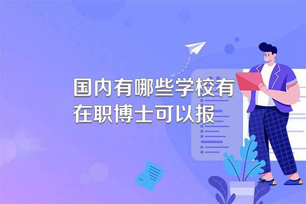 国内有哪些学校有在职博士可以报