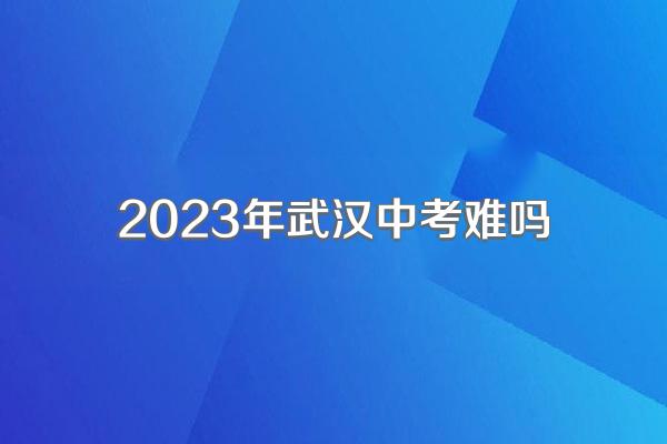 2023年武汉中考难吗