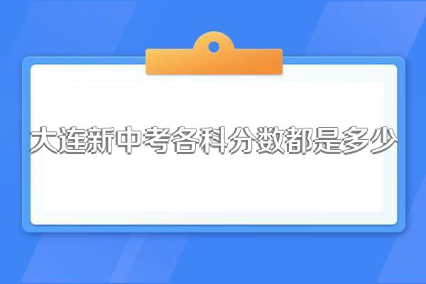 大连新中考各科分数都是多少