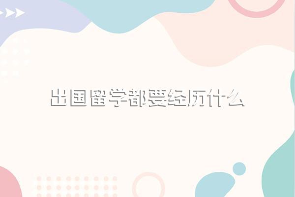 大学本科毕业后出国留学的流程是什么?