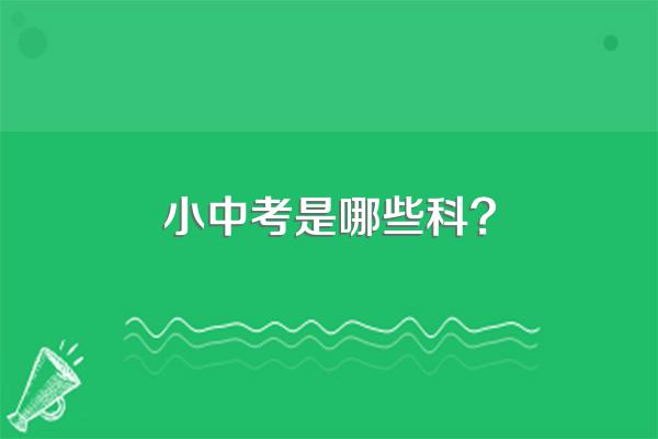 小中考是哪些科?