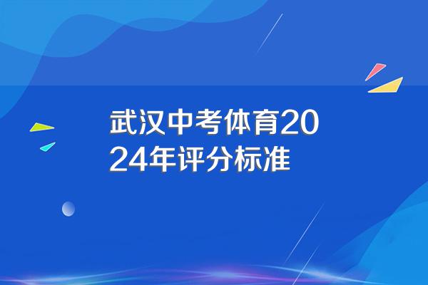 武汉中考体育2024年评分标准