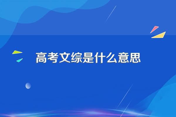 高考文综是什么意思