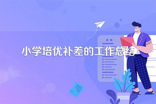 小学培优补差的工作总结