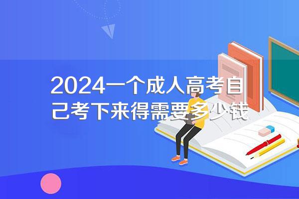 2024一个成人高考自己考下来得需要多少钱