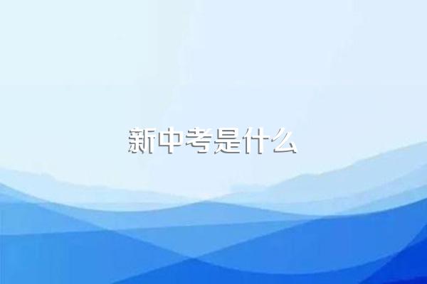 新中考是什么