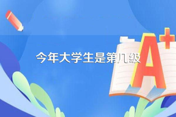 今年大学生是第几级