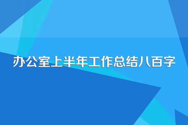 办公室上半年工作总结八百字