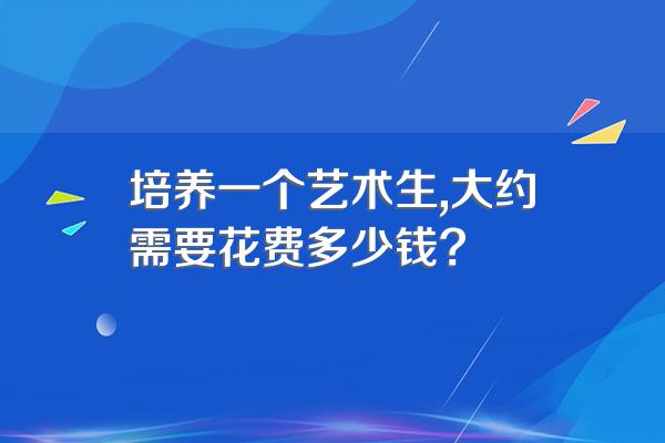 培养一个艺术生,大约需要花费多少钱?
