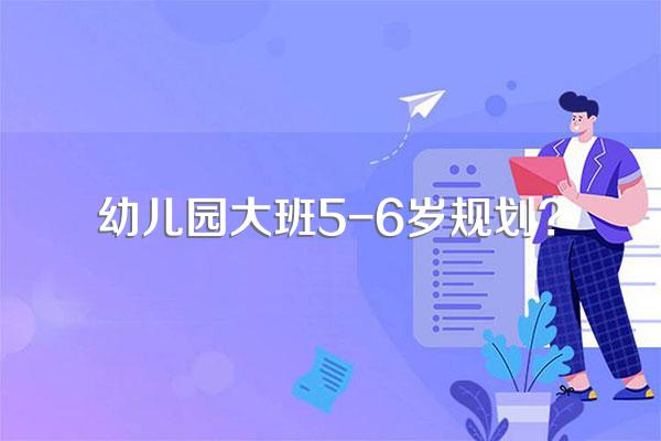 幼儿园大班5-6岁规划?
