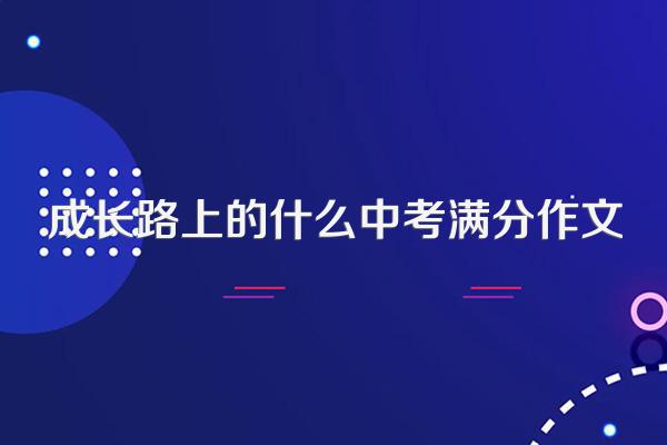 成长路上的什么中考满分作文