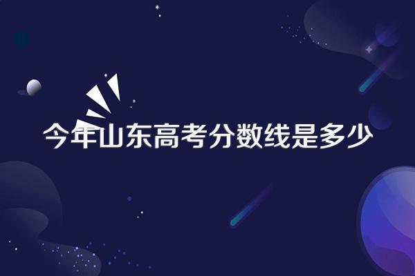 今年山东高考分数线是多少