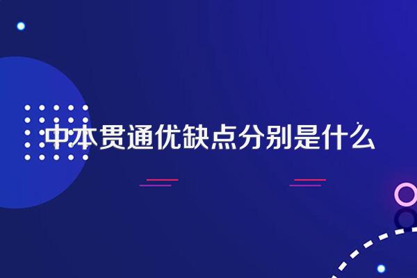 中本贯通优缺点分别是什么