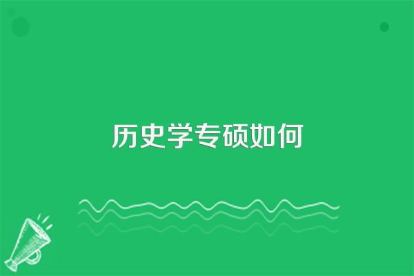 历史学专硕如何