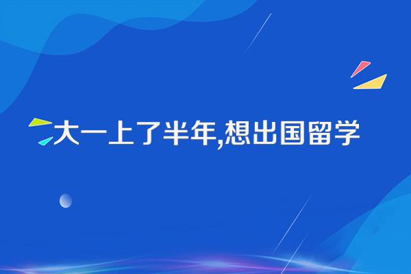 大一上了半年,想出国留学