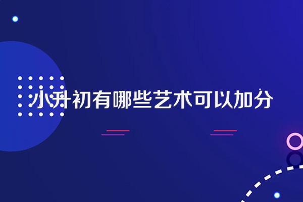 小升初有哪些艺术可以加分