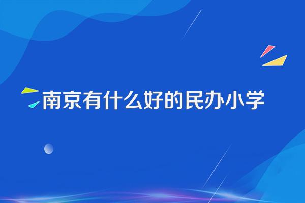 南京有什么好的民办小学