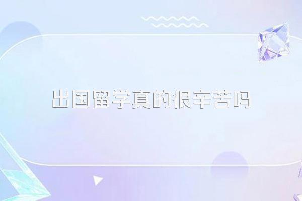 出国留学真的很辛苦吗