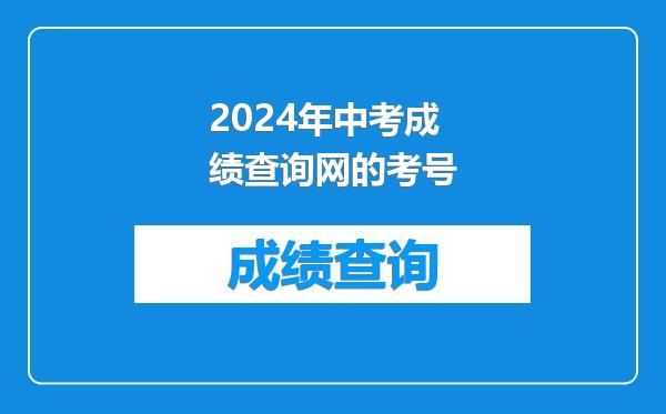 2024年中考成绩查询网的考号