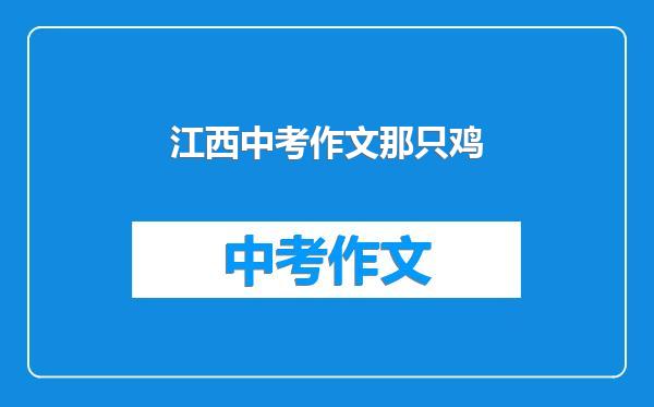 江西中考作文那只鸡