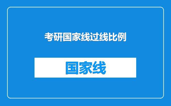 考研国家线过线比例
