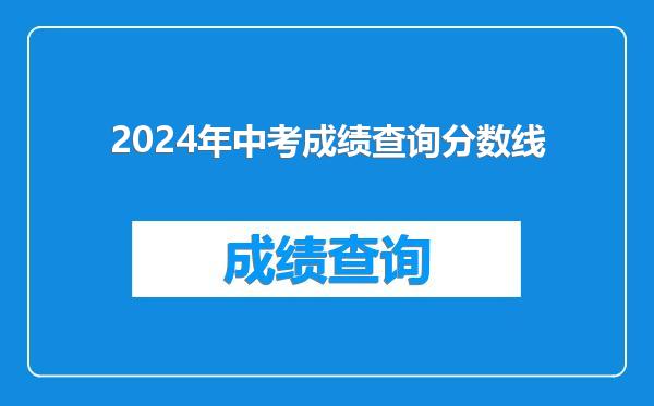 2024年中考成绩查询分数线