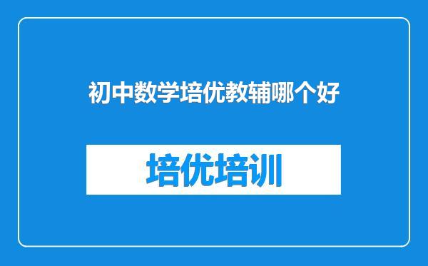 初中数学培优教辅哪个好