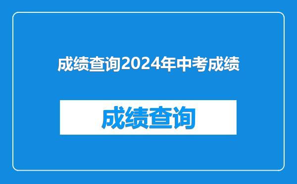 成绩查询2024年中考成绩