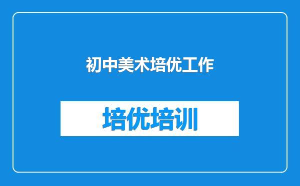 初中美术培优工作