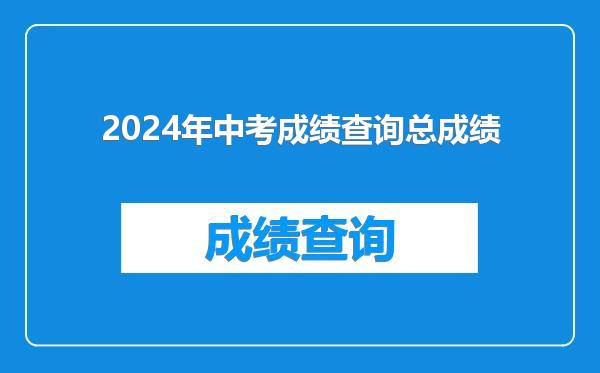2024年中考成绩查询总成绩