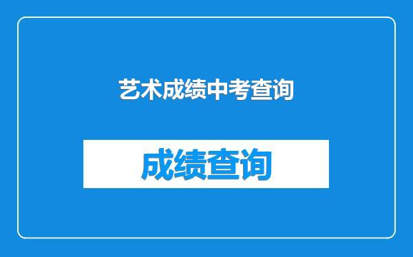 艺术成绩中考查询