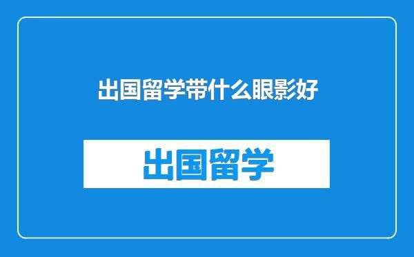 出国留学带什么眼影好