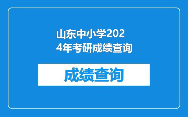 山东中小学2024年考研成绩查询