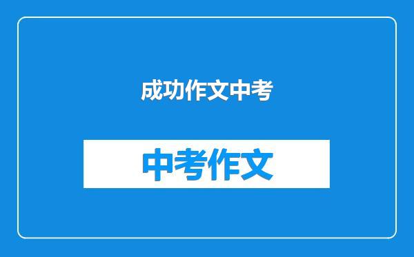 成功作文中考