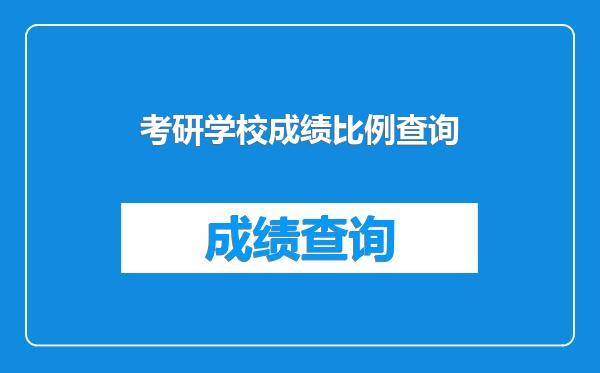 考研学校成绩比例查询
