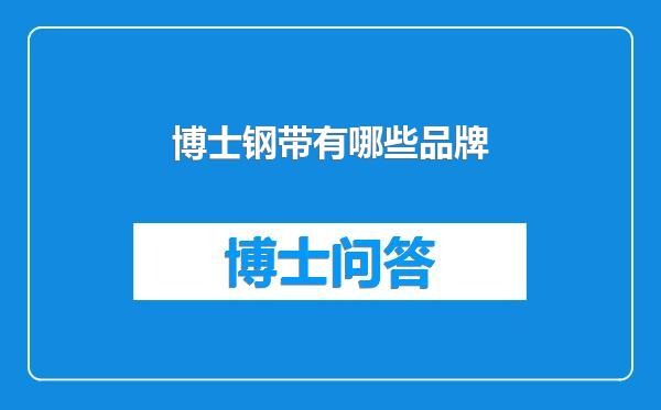 博士钢带有哪些品牌