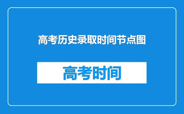 高考历史录取时间节点图