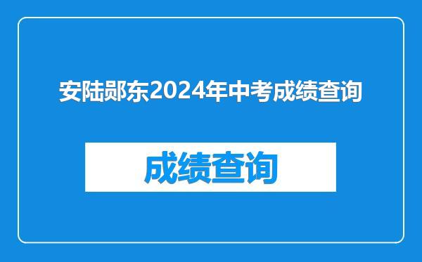 安陆郧东2024年中考成绩查询