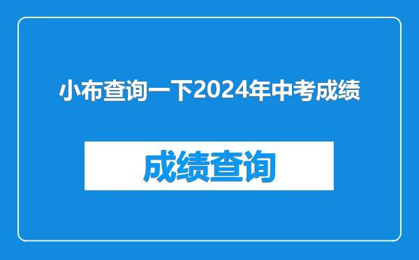 小布查询一下2024年中考成绩