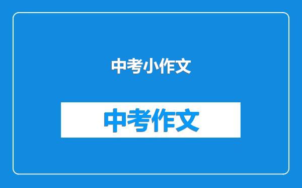 中考小作文